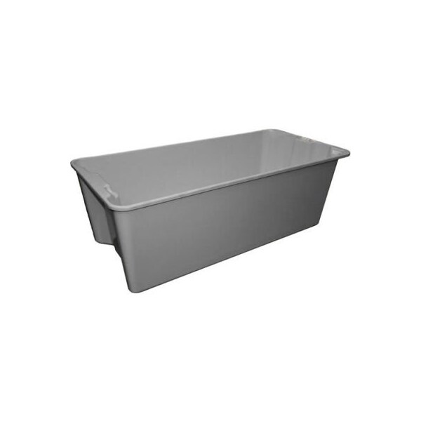 Mfg Tray Stack & Nest Storage Tote, 42-1/2 in L x 20 in W x 14-1/4 in H, Gray, Fiberglass 7800085172W - main